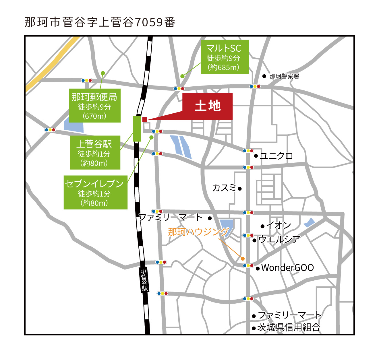 上菅谷駅前-地図