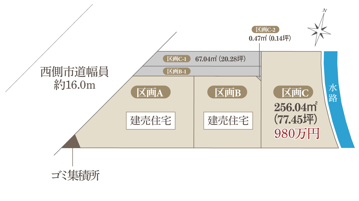 分譲地高場 区画図